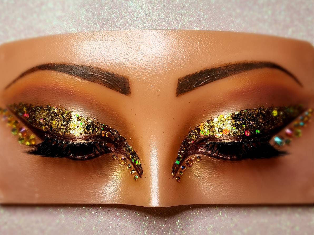 Holographic Gold Glitter Stars  Festival Glitter – Pretty Girl Cosmetics